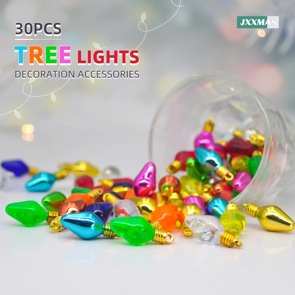 30pcs Fake Lights Doll Accessories Color Christmas Tree Lamp Light Do Not Glow DIY Doll House Pendant Home Deco Children's Toys