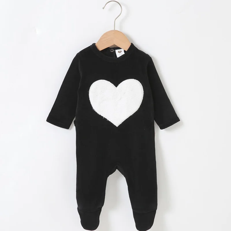 Baby romper pyjamas kids clothes long sleeves children clothing heart star baby overall children boy girl clothes footies romper