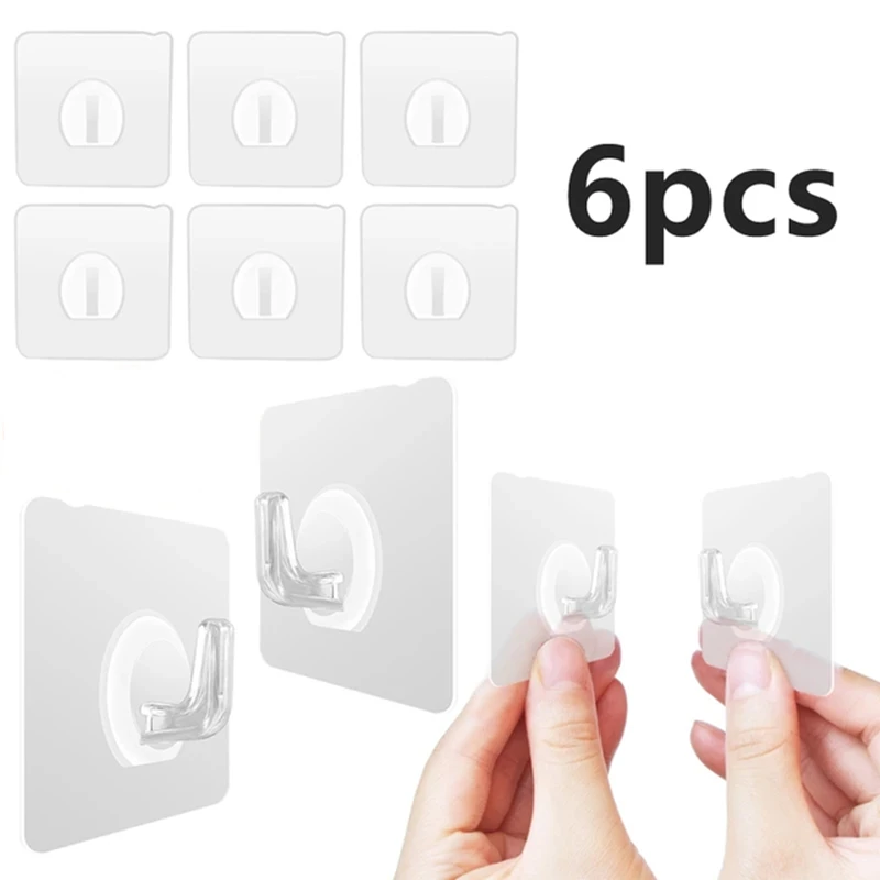 

6Pcs Punch-free Non-marking Hooks Stickers Wall Picture Hook Invisible Traceless Hardwall Drywall Picture Hanging Kit для кухни