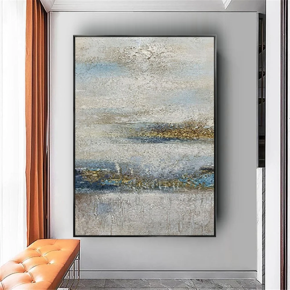Best Selling Hand-painted Oil Painting Abstract Mountains Landscape Hanging Pictures Modern Canvas Wall Art Corridor Home Decor