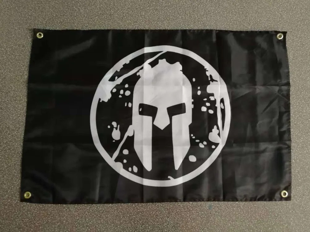 Yehoy nylon Six colors red blue green Black Orange spartan race Flag for decoration