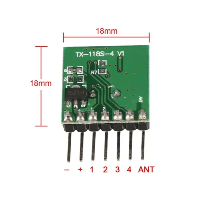 QIACHIP RF 433 Mhz 1527 Learning Code Wireless Remote Control Transmitter Module & 433.92Mhz DC 12V 24V Mini Receiver DIY kit