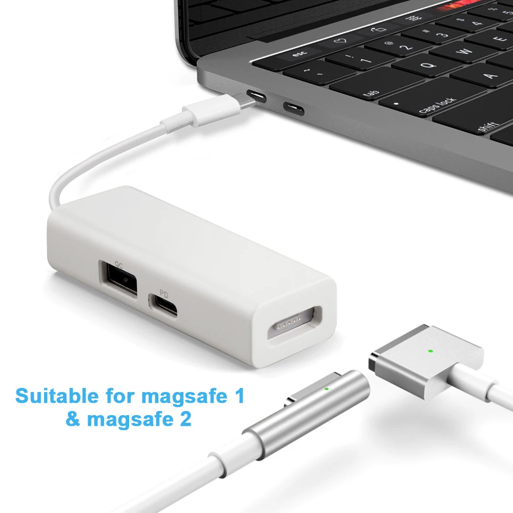 

Кабель USB 3.1 Type C на Magsafe 5. 0 5Pin с адаптером зарядного устройства PD, подходит для Macbook ноутбуков смартфонов с USBC