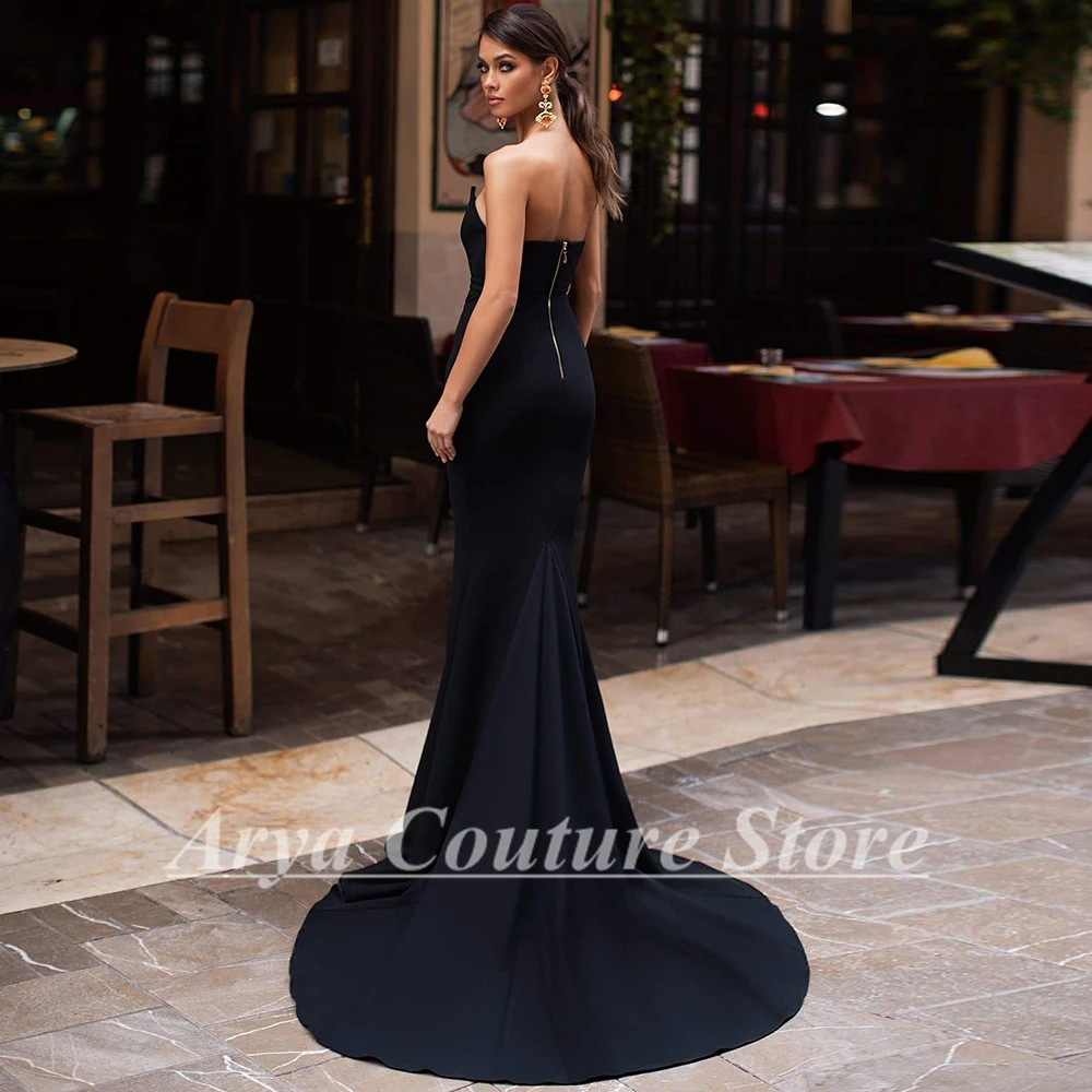 Đen Quyến Rũ Nàng Tiên Cá Dạ Hội Cho Nữ Lưng Giữa Sexy Gợi Cảm Càn Quét Tàu Không Tay Dây Kéo Lưng Cuộc Thi Đảng Đồ Bầu Tùy Chỉnh