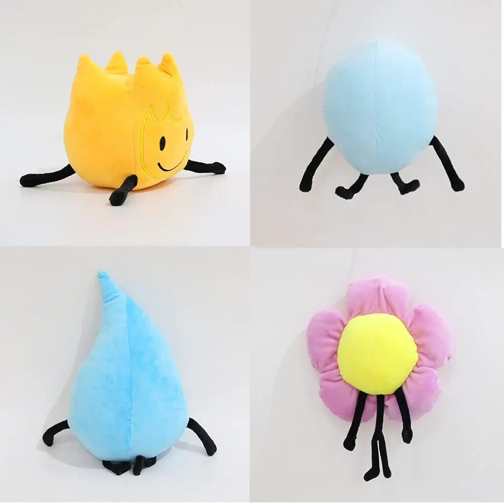 Bfdi Plushie Battle for Dream Island juguete de peluche, Animal de peluche, planta de dibujos animados, muñeca suave, frondoso, Firey Coiny, regalos para niños, 5 piezas, 7 piezas, 12 piezas