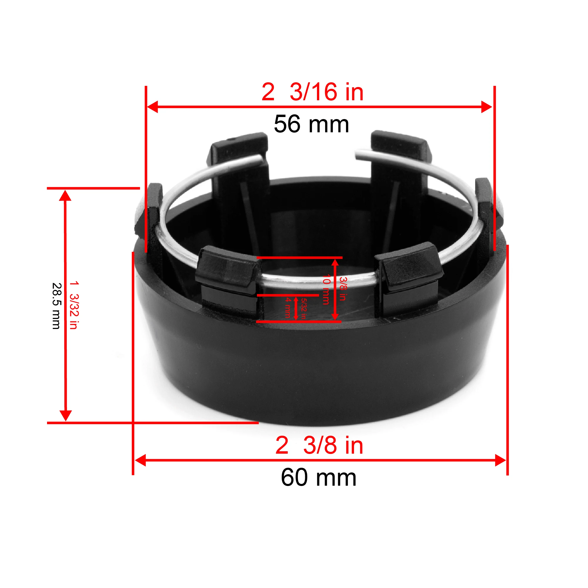 1pc 60mm Wheel Center Cap For 6 Clips Rim Hubcaps Styling   Modification Hub Cover Universal Car Accessories