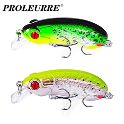 1Pcs 60mm 9g Minnow Fishing Lure Floating Wobblers Tackle 3D Eyes Artificial Plastic Hard Bait Crankbaits For Bass Pike Peche