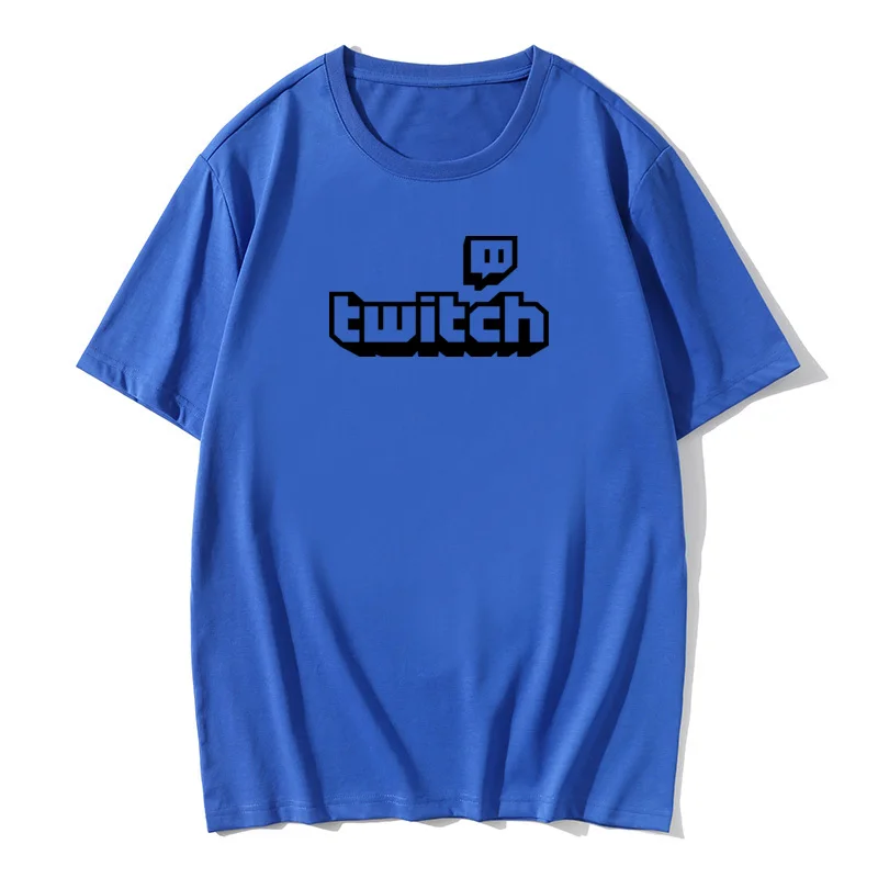 Twitch Tv 100% Cotton T-Shirt Purple Gaming Top Gamer Tee Fathers Day Fan Cutes Retro Men T Shirts Crew Neck