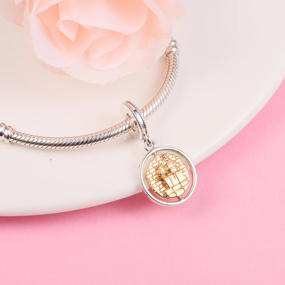 Free Shipping Halloween 100% Real Silver Moments Logo Dangle Pendant Snake Chain Bracelets Beads S925 Sterling Jewelry Charm