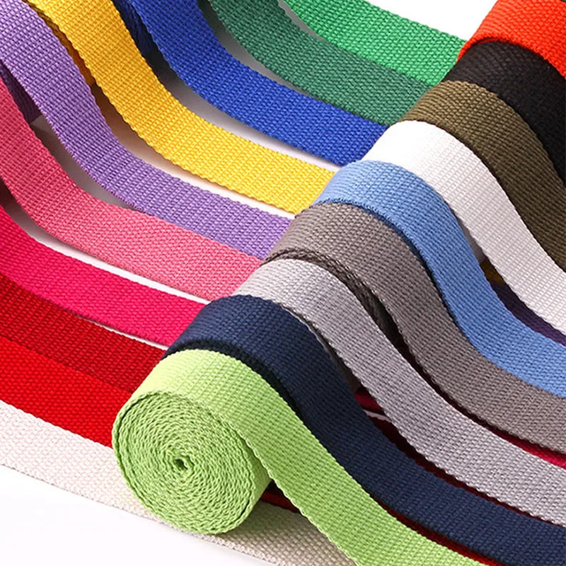 New 5Meters 25mm Canvas Ribbon Belt Bag Thickening Cotton Webbing Canvas Webbing Knapsack Strapping Sewing Bag Belt Accessories