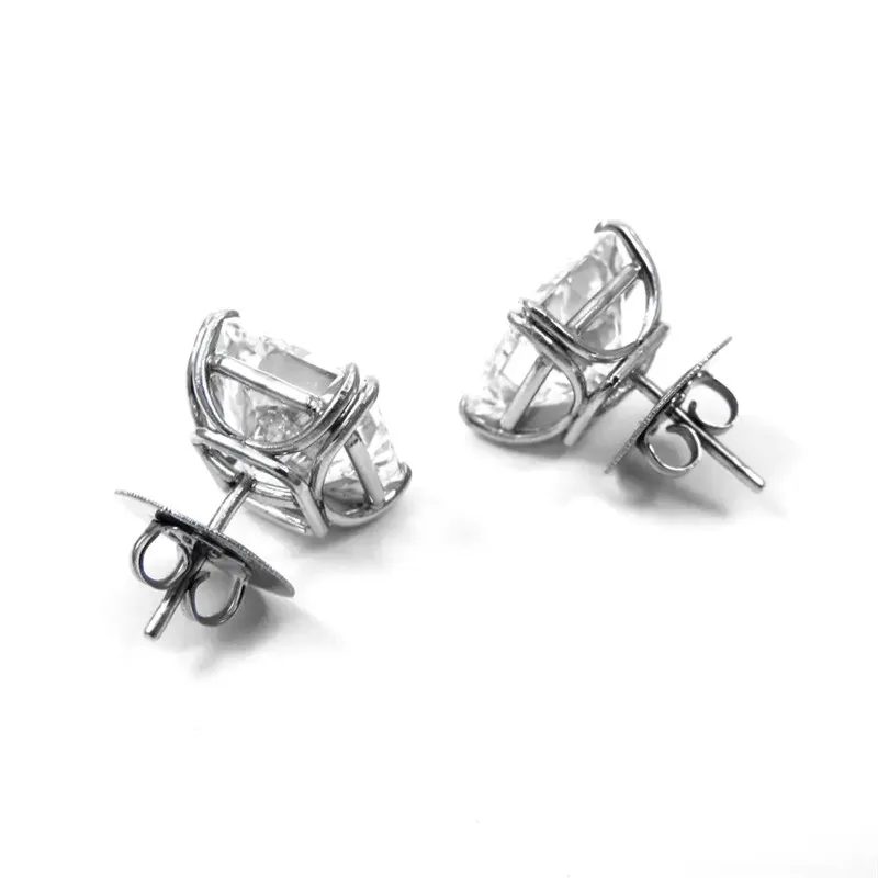 Huitan Luxury Crystal CZ Women Earrings Minimalist Style Daily Wear Versatile Accessories High-quality Silver Color Ear Jewelry