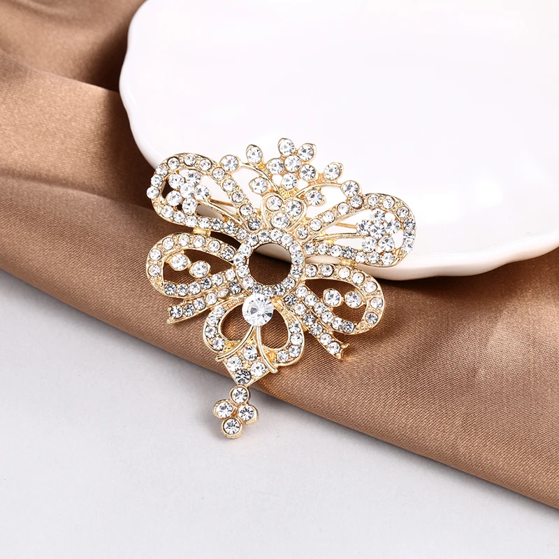 WEIMANJINGDIAN Brand Vintage Crystal Rhinestones Wedding Bouquets Decor Jewelry Brooches