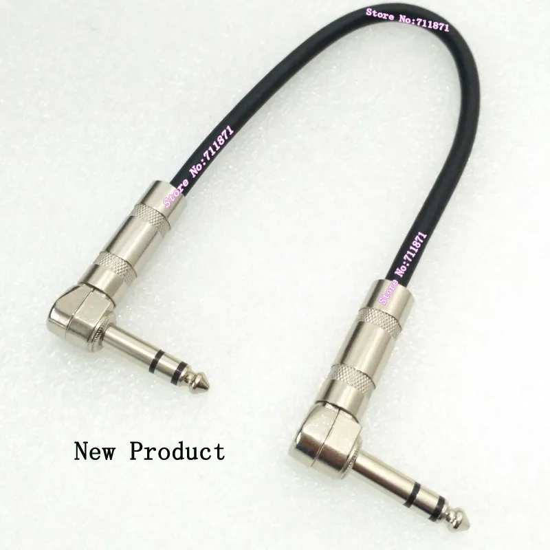 1/4 TRS stereo 6.35 Male to Male Audio cable Line 90 Degree Right Angle Male to Male Double Bend 6.35 Audio Line cable wire cord