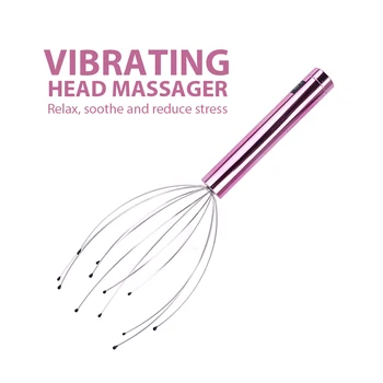 เครื่องนวดกรงเล็บไฟฟ้า1ชิ้นเครื่องนวดตัวเครื่องนวดหนังศีรษะหนังศีรษะปลาหมึกผ่อนคลาย Relief ปวดศีรษะที่เกานวดหนังศีรษะแบตเตอรี่