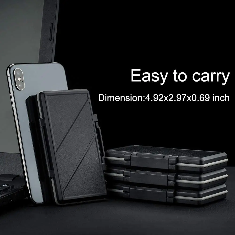 36 فتحات غلاف بطاقة ذاكرة مقاومة للماء المضادة للصدمات بطاقة الذاكرة المحفظة ل 24 مايكرو SD SDXC TF بطاقات و 12 SD SDXC SDHC بطاقات