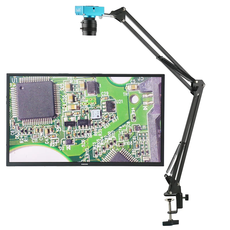 4K 2K 48MP 1080P HDMI Digital Industrial Video Microscope Camera + Big Visual Field 35mm Fixed Focus Lens High Working Distance