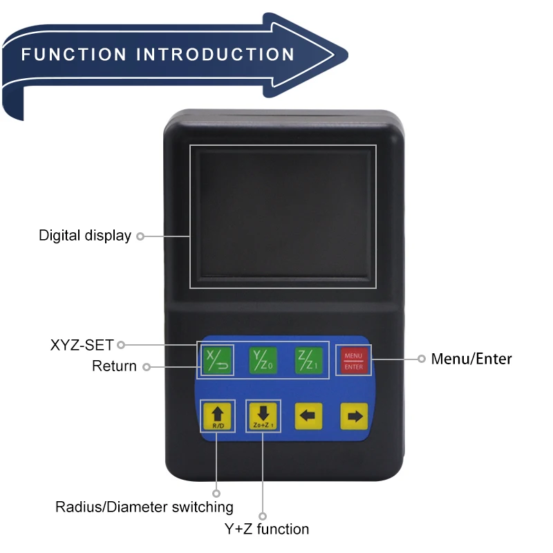 Small 3 Axis  LCD D50 Digital Readout with Magnetic Scale , 3 Aixs Digital Display with 3 pcs 0-1000MM Magnetic Scale