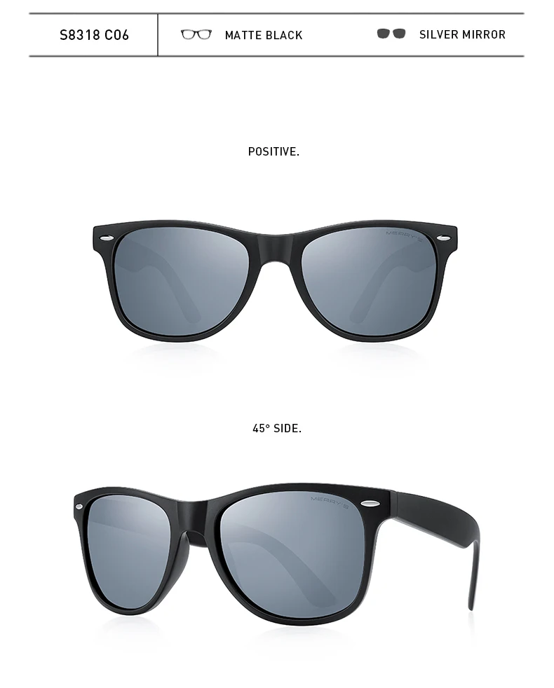 MERRYS DESIGN Men Polarized Sunglasses For Women Classic Retro Rivet Sunglasses For Driving Fishing Outdoor Shades S8318