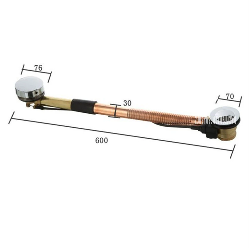 Conjunto de ralo giratório 0033 cobre, equipamento de remoção de esgoto e água, para banheira, esgoto