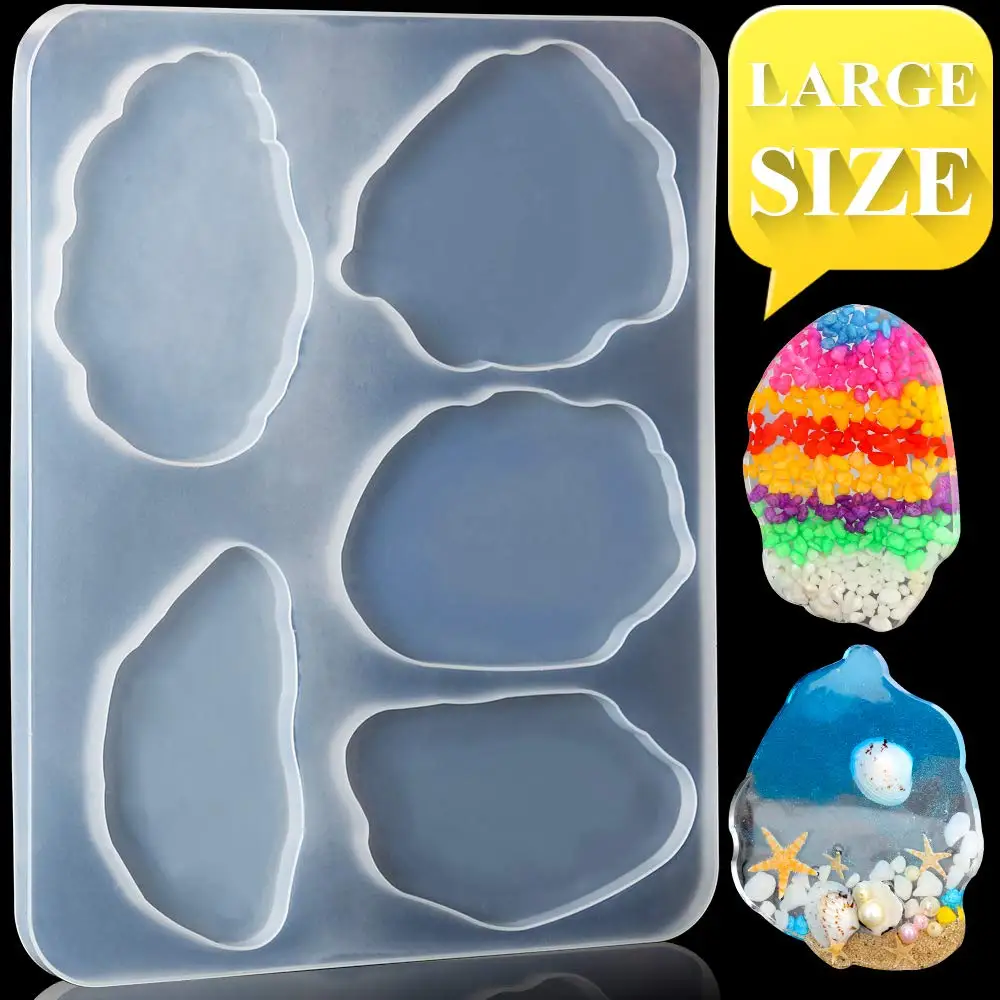 Large Creative Resin Mold Epoxy Silicone Coaster Pendant Bowl Cup Mat Jewelry Holders Dish DIY Crystal UV Glue Epoxy Resin Mold