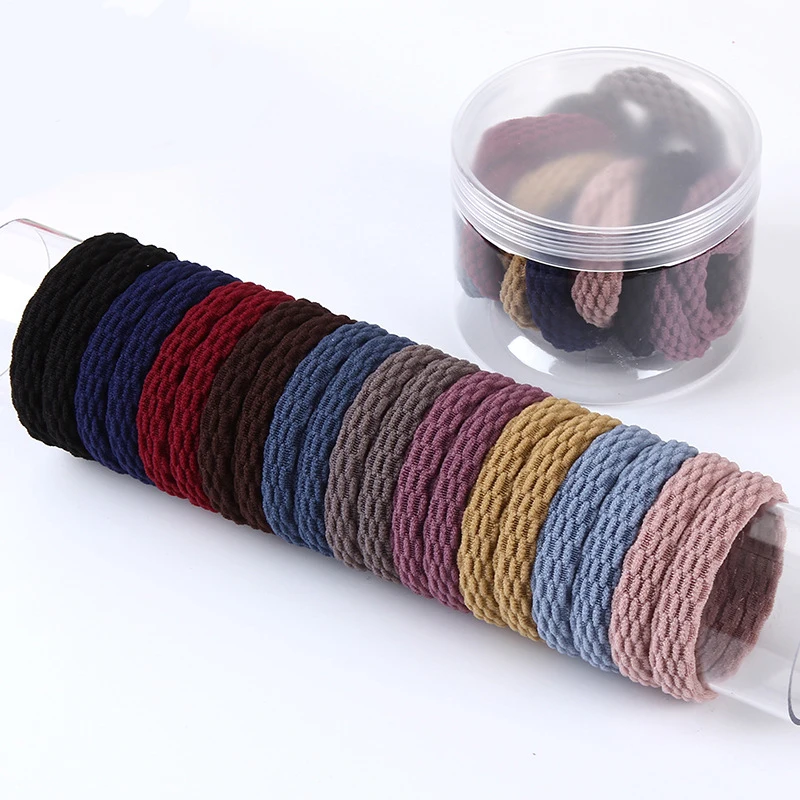 10pcs/lot New High Elastic Hairbands Women Girl Simple Basic Rubber Bands Ponytail Holders Scrunchies Fashion Hair Accessories