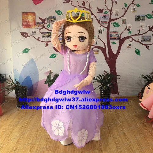 Princess Sofia Mascot Costume Adult Cartoon Character Outfit Suit Marketplace Hypermarket Wedding Celebration zx1898