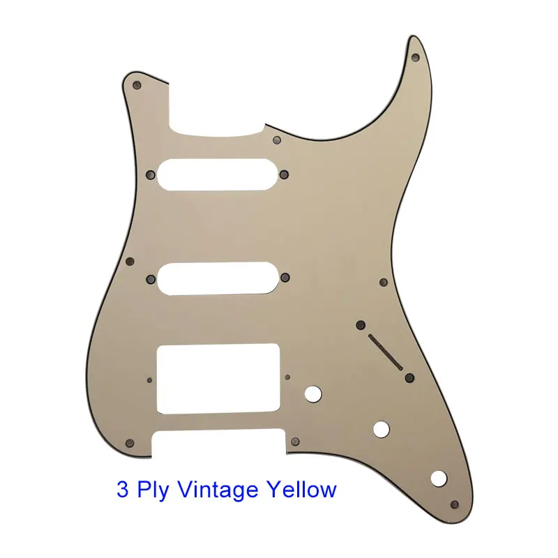 Xinyue Guitar Parts - For US 57\' 8 Mounting Screw Hole Standard St HSS Strat Guitar Pickguard Multiple Colour