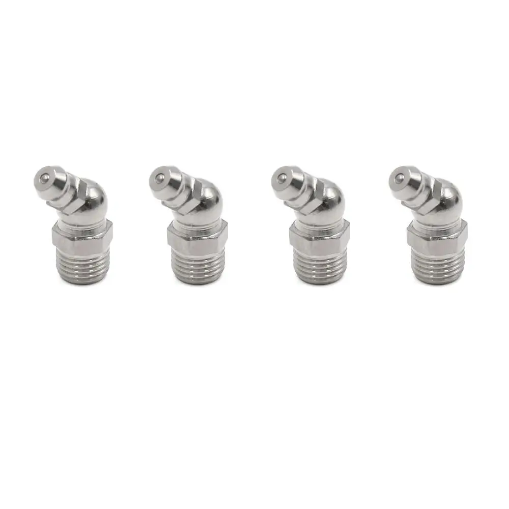 X Autohaux 2/3/4/6pcs M10 x 1 Stainless Steel Motorcycle Car Straight 45 Degree 90 Degree Grease Nipple Fitting Accessories