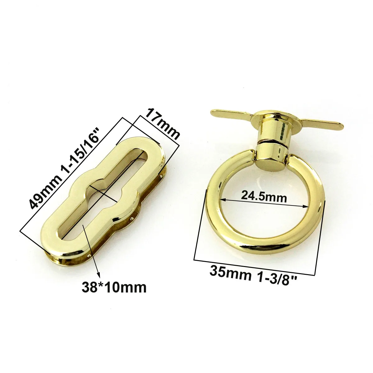 1pcs Fashion Metal Turn Lock Durable Lock Clasp for DIY Handbag Bag Purse Luggage Hardware Closure Bag Parts Accessories