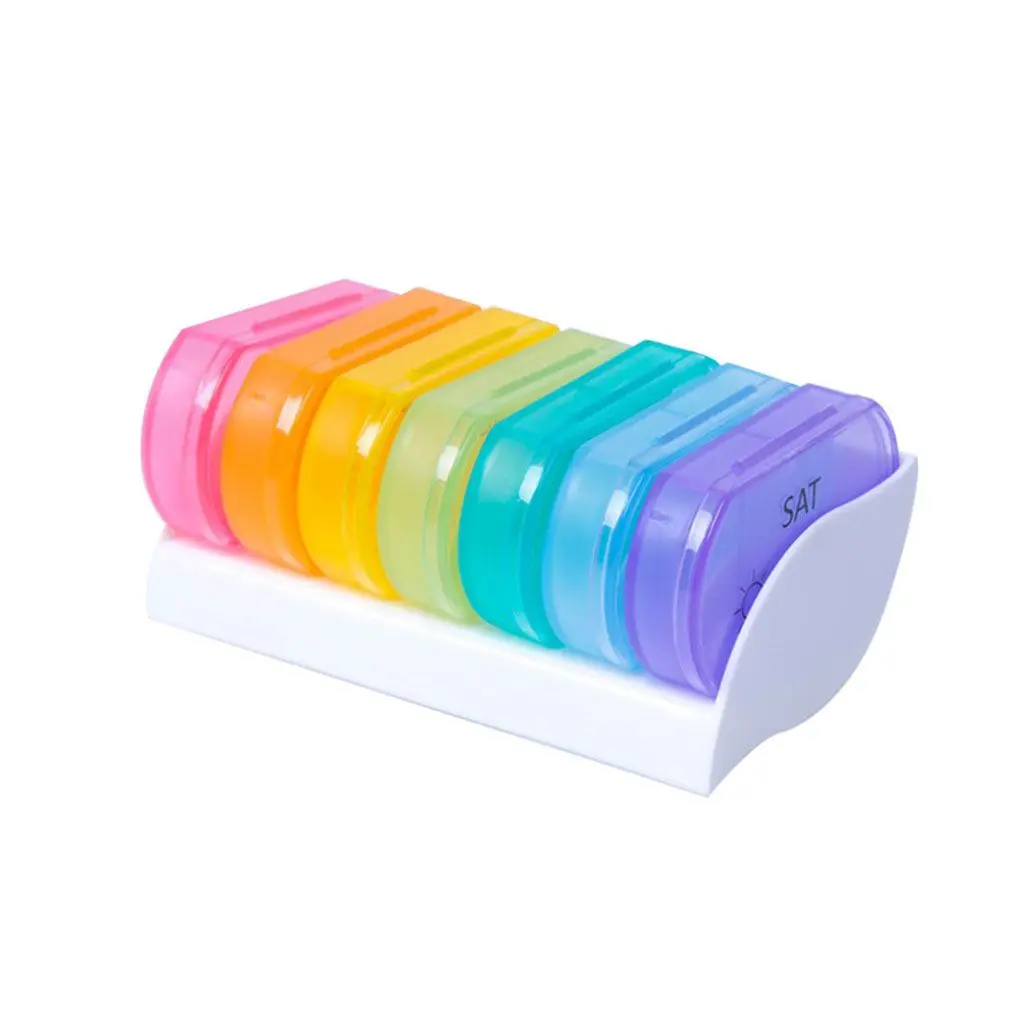 7 Day Weekly Style Morning Night Pill Holder Storage Organizer Plastic Container Case Portable Travel Pill Box