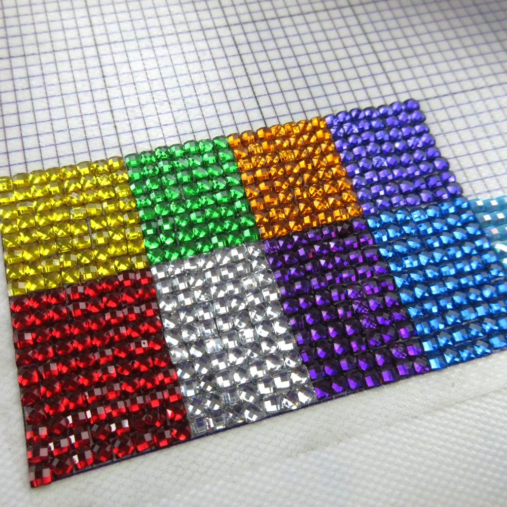 2021 New Crystal Square Drills For DIY Diamond Painting  Cross Stitch Embroidery Rhinestone Colorful Mosaic Stone