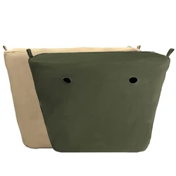 Classic Mini Size waterproof Solid Canvas Insert Inner Lining Insert Zipper Pocket for Obag O Bag handbag Silicone bag