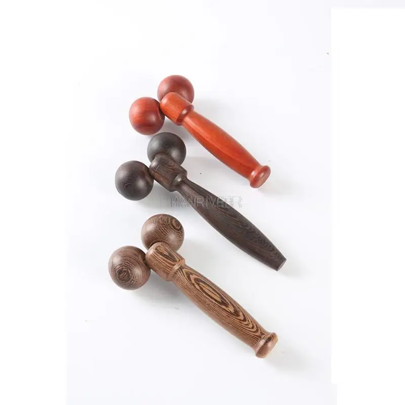 Manual thin face is second wenge double ball rolling massage beauty thin face massage roller massager