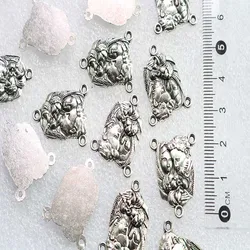 Religious Sagrada Familia Icon Center Catholic Sacred Heart Jesus Chapter Rosary Maria Santa Ana Center Necklace Pendant Jewelry