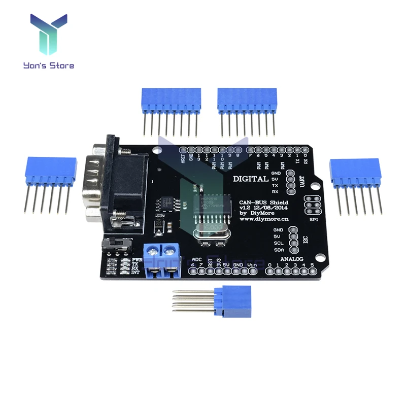 MCP2515 EF02037 CAN BUS щит контроллера платы связи высокая скорость CAN V2.0B модуль для Arduino для Freaduino DIY KIT