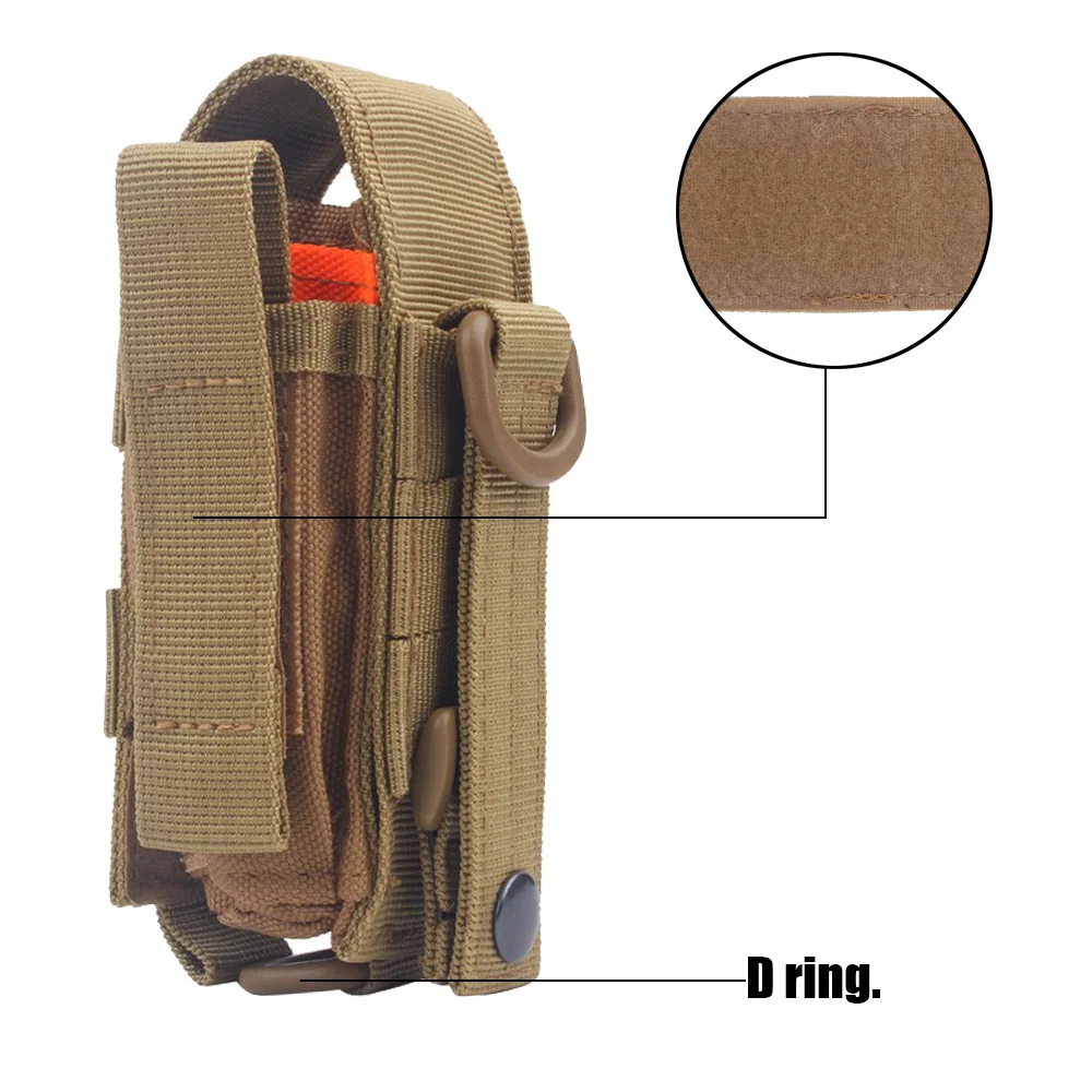 Tactical Molle Tool Pouch Organizer Multiple Pocket Holder Holster with Flap for Plier Pencil Knife Flashlight Hunting Accessory