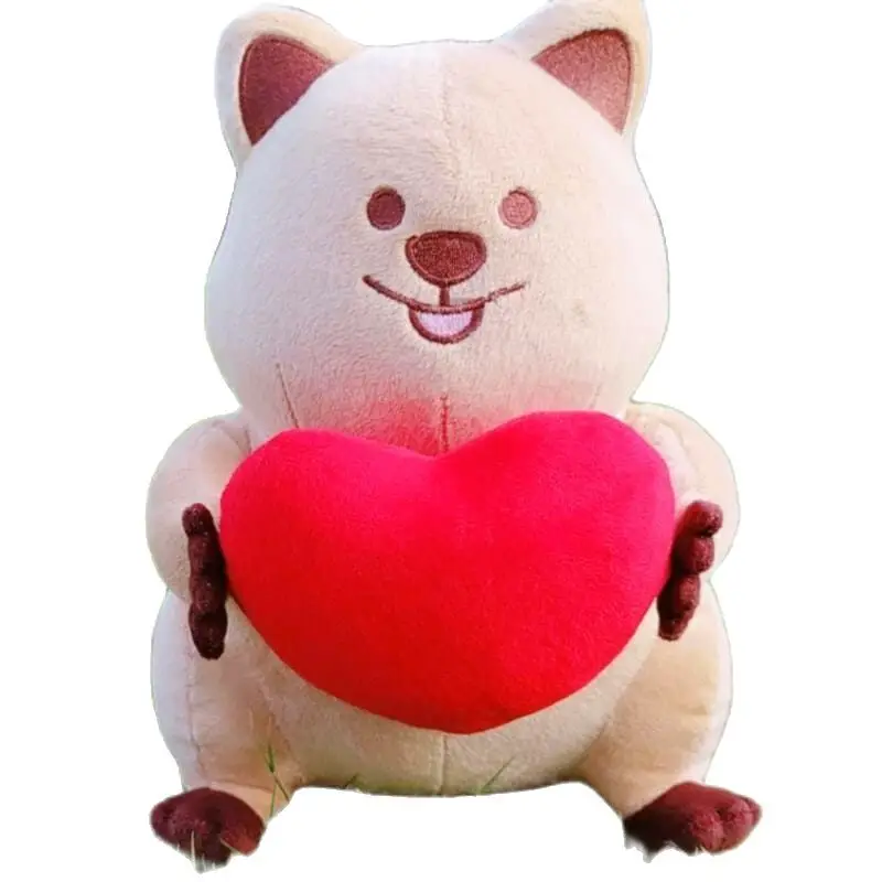 Super Cute Ins hot Quokka Plush toy Red Heart Valentine's Day express gift toys for Girl Small tail Stuffed kangaroo Toy for kid