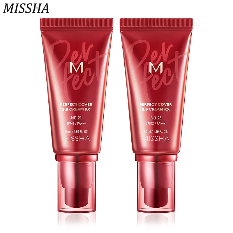 

NEW MISSHA M Perfect Cover BB Cream RX SPF42 PA+++ 50ml Moisturizing Hydrating Whitening CC Isolation Nude Concealer Foundation