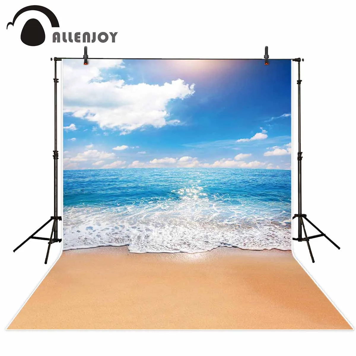 Allenjoy photophone backdrops Summer sky sea beach ocean waves Natural scenery sand photographic background photocall photobooth