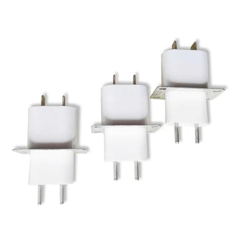 3pcs  Microwave oven magnetron socket pin filament socket   magnetron pin has a penetrating capacitor