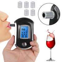 AT6000 Manual Digital Breath Alcohol Tester Mini LCD Digital Screen Breath Drunk Driving Analyzer Professional Alcohol Tester