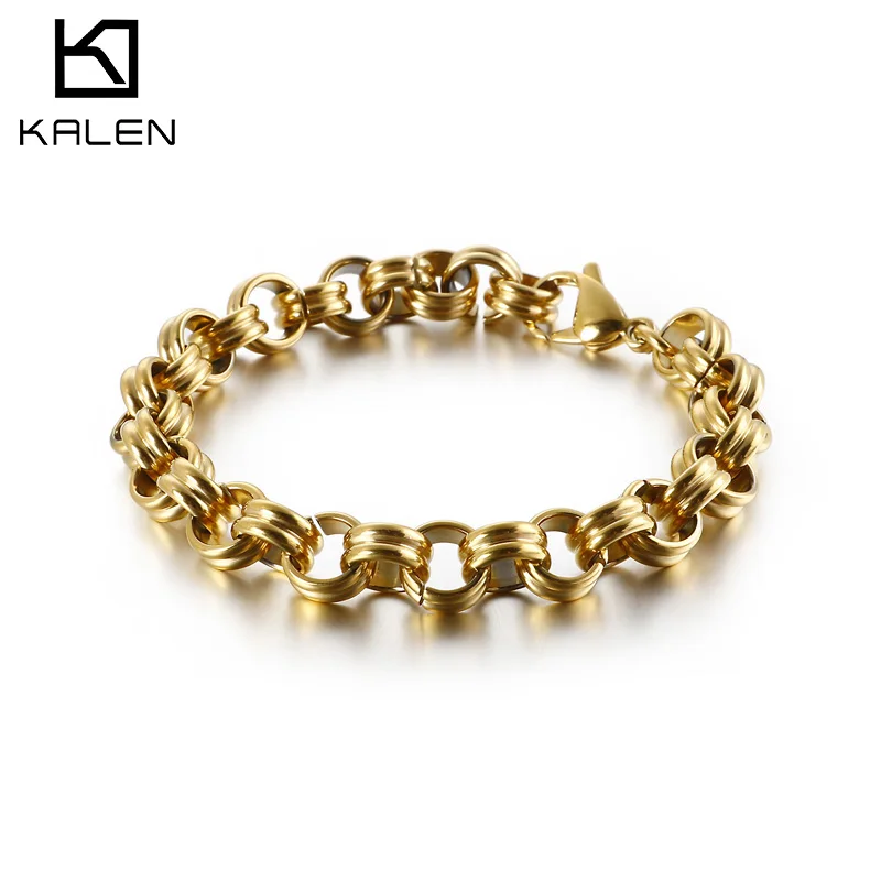 Kalen Trend Simple Men's Stainless Steel Bracelet Circle Combination Exquisite Jewelry