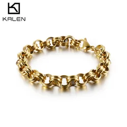 Kalen Trend Simple Men's Stainless Steel Bracelet Circle Combination Exquisite Jewelry