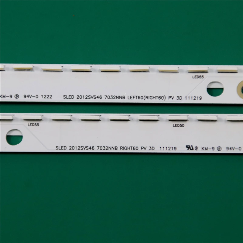 New LED TV Illumination Part Replacement For Samsung UE46ES6710S UE46ES6750M UE46ES6800S LED Bars Backlight Strip 2 Line Rulers