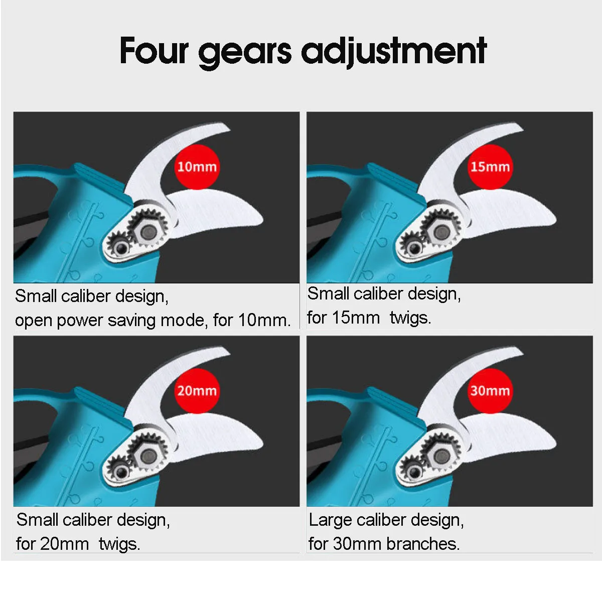 288V 800W Wireless Electric Rechargeable Scissors Pruning Shears Tree Garden Tool Branches Pruning Tools With 2 Li-ion Battery