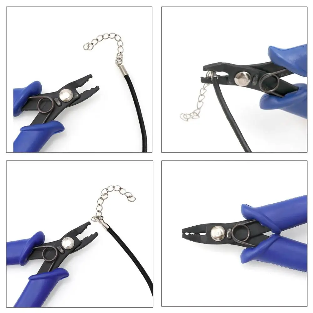 1Pieces Royal Blue Steel Jewelry Jeweler Tools Crimper Pliers for Crimp Beads DIY Jewelry Beading Bead Crimper Pliers Tools