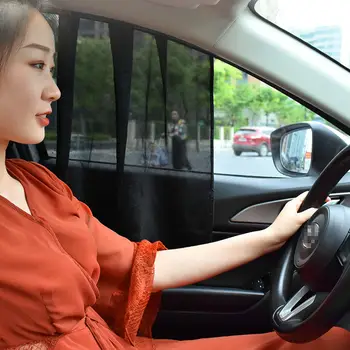 2 ks magnetická clona do auta, sluneční clona, UV ochrana, boční okna, sluneční clona, síťovina, ochranná fólie 8 nejlepší prodej magnetická okenní fólie - №1