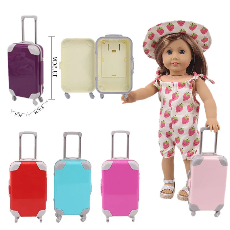 

Opaque Doll Suitcase Fit 18 Inch American Doll Accessories & 43 CM Born Baby Doll & 41 CM Nenuco & BJD & Logan & Wellie Wisher