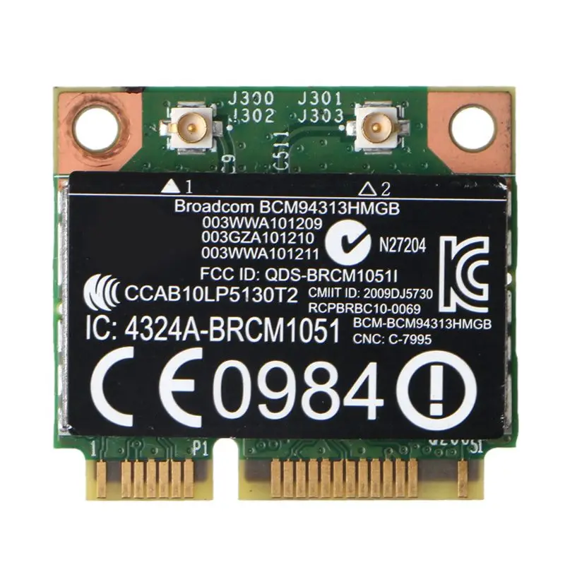 For Broadcom BCM94313HMGB BCM20702 Wifi +4.0 Bluetooth Half Mini PCI-E Wireless Card Adapter for-HP Laptop Computer