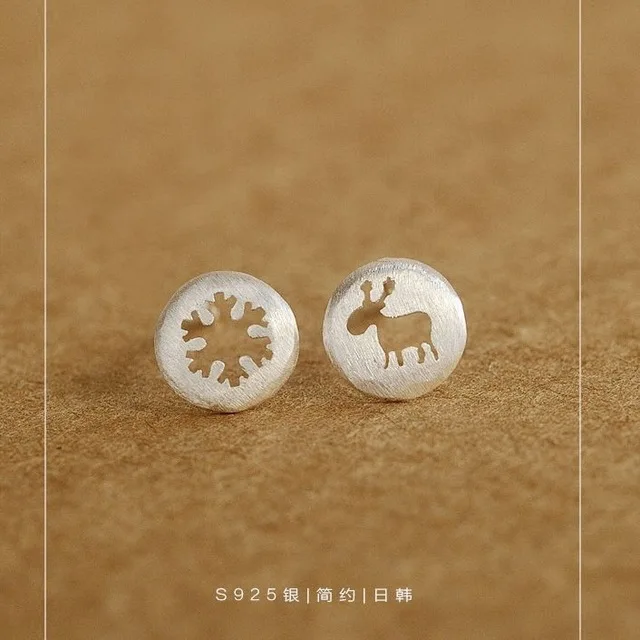 

Женские большие серьги в виде оленя, серебро 925 пробы, массивное ювелирное изделие в Корейском стиле